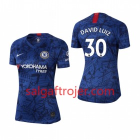 Chelsea Fodboldtrøjer David Luiz 30 Dame Hjemmebanesæt 2019/20 Kort ærmer